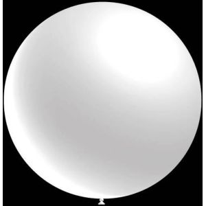 Witte ballonnen - Metallic rond - 28cm