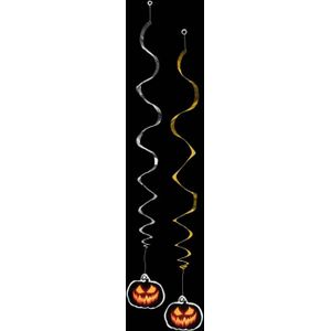 Halloween decoratie swirl set - Pompoen - 85cm