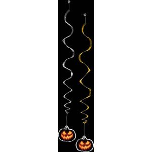 Halloween decoratie swirl set - Pompoen - 85cm