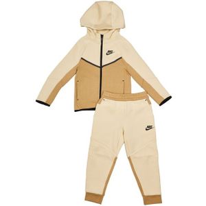 Nike Tech Colorblock Unisex Trainingspakken - Beige - Maat: 74 - 80 CM - Foot Locker