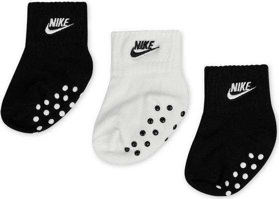 Nike - Core Futura Gripper - Sokken - Zwart/Wit - Verpakking van 3