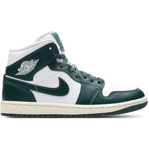 Jordan 1 Mid Dames Schoenen - Wit - Maat: 39 - Polyester - Foot Locker