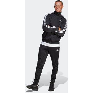 Adidas Basic 3-stripes Tricot Heren Trainingspakken - Zwart  - Katoen Canvas - Foot Locker