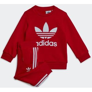 Adidas Crew Sweatshirt Set Unisex Sweatshirts - Rood  - Katoen Canvas - Foot Locker