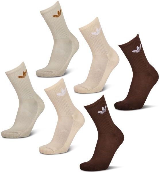 Adidas Crew 6 Pack Unisex Sokken - Bruin - Comfortabele Cushion Sokken