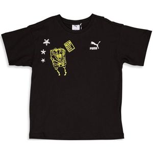 Puma X Spongebob Unisex T-shirts - Zwart  - Katoen Jersey - Foot Locker