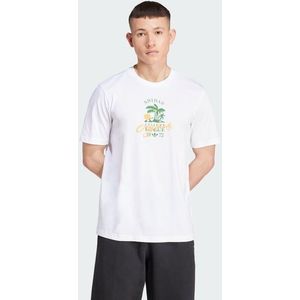 Adidas Originals Leisure League Logo Heren T-shirts - Wit  - Katoen Jersey - Foot Locker