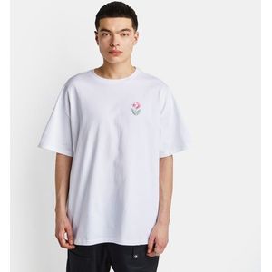 Converse Star Chevron Flower Heren T-shirts - Wit  - Katoen Jersey - Foot Locker