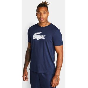 Lacoste Big Croc Logo Heren T-shirts - Blauw  - Foot Locker