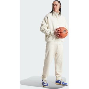Adidas One Bball Half-zip Heren Sweatshirts - Wit  - Katoen Canvas - Foot Locker