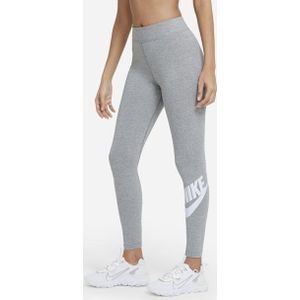 Nike Essential High-waisted Logo Dames Leggings - Grijs  - Katoengeweven - Foot Locker