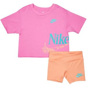 Nike Wild Flower Unisex Trainingspakken - Roze - Maat: 92 - 98 CM - Katoen Jersey - Foot Locker