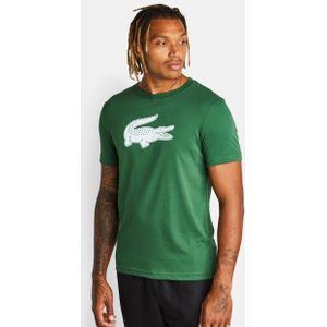 Lacoste Big Croc Logo Heren T-shirts - Groen  - Foot Locker