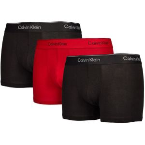 Calvin Klein Trunk 3 Pack Unisex Ondergoed - Zwart - Maat: M - Foot Locker