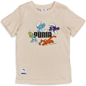Puma X The Smurfs Unisex T-shirts - Beige  - Katoen Jersey - Foot Locker