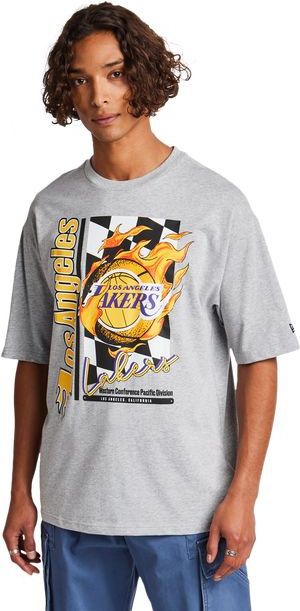 New Era - LA Lakers - T-shirt - Grijs - Heren