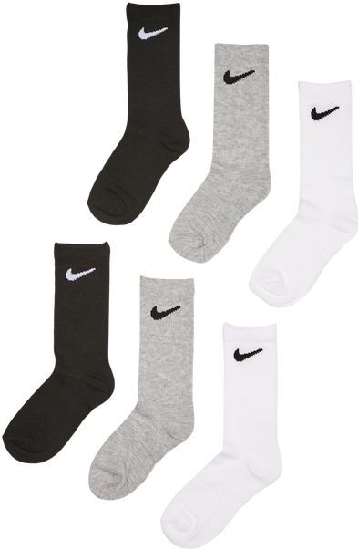 Enkelsokken - White/Dark Grey - Polyester - 6 Paar