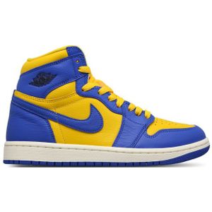 Jordan 1 Retro Dames Schoenen - Geel - Maat: 38.5 - Leer - Foot Locker