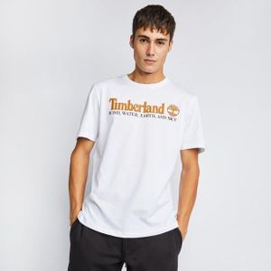 Timberland Linear Logo Heren T-shirts - Wit  - Foot Locker
