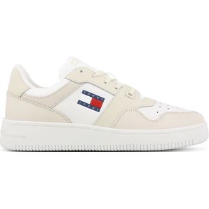 Tommy Jeans Basket Low Heren Schoenen - Groen  - Leer - Foot Locker