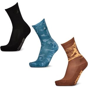 Jordan Kids Crew 3 Pack Unisex Sokken - Bruin - Maat: 31 - 34 - Katoen - Foot Locker