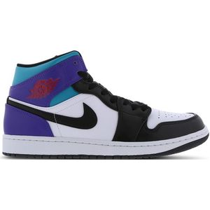 Jordan 1 Mid Heren Schoenen - Wit  - Leer, Synthetisch - Foot Locker