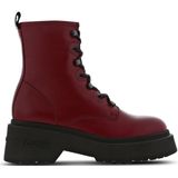 Tommy Jeans Lace Up Dames Schoenen - Rood - Maat: 36 - Leer - Foot Locker