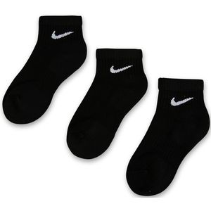 Nike 3 Pack Quarter Small Unisex Sokken - Zwart  - Foot Locker