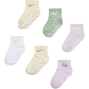 Nike Kids Ankle 6 Pack Unisex Sokken - Paars - Maat: 6-  12 MONTHS - Katoen - Foot Locker
