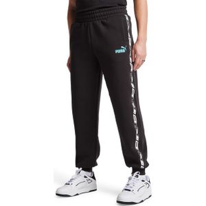 Puma Essentials+ Tape Heren Broeken - Zwart - Maat: S - Katoen Fleece - Foot Locker