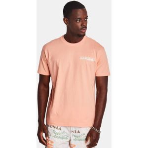 Napapijri Theo Heren T-shirts - Roze  - Katoen Jersey - Foot Locker