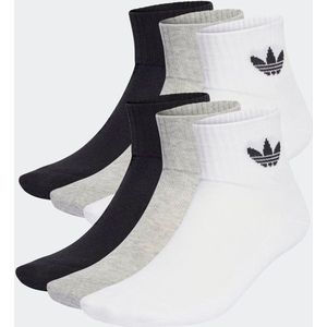 Adidas Mid Ankle 6 Pairs Unisex Sokken - Wit  - Katoen - Foot Locker