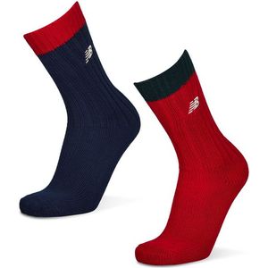 New Balance Crew 2 Pack Unisex Sokken - Blauw - Maat: 35-38 - Katoen - Foot Locker