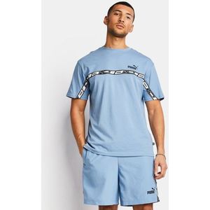 Puma Essentials+ Tape Heren T-shirts - Blauw  - Foot Locker