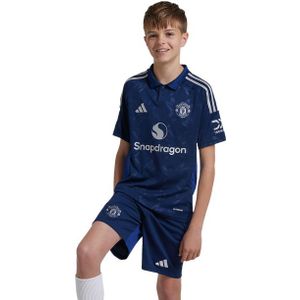 Adidas Manchester United 24/25 Away Unisex Korte Broeken - Blauw - Maat: 159 - 164 CM - Poly Mesh - Foot Locker