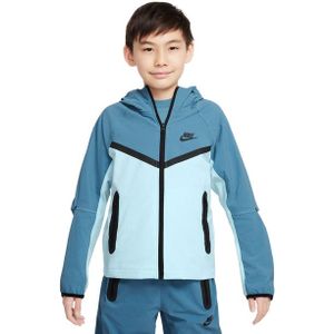 Nike Tech Woven Unisex Hoodies - Blauw - Maat: 122 - 128 CM - Foot Locker