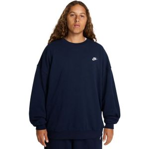 Nike Club Fleece oversized herentop van sweatstof met ronde hals - Blauw