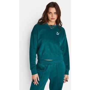 Puma Classics Dames Sweatshirts - Groen  - Katoen Fleece - Foot Locker