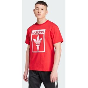 Adidas Trefoil Heren T-shirts - Rood  - Katoen Jersey - Foot Locker