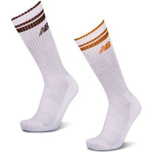 New Balance Crew 2 Pack Unisex Sokken - Wit - Maat: 35-38 - Katoen - Foot Locker