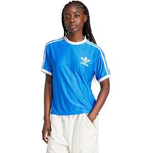 Adidas 3 Stripes Pinstripe Dames T-shirts - Blauw  - Poly Mesh - Foot Locker