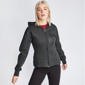 Adidas Mission Victory Zip Dames Hoodies - Zwart  - Katoen Fleece - Foot Locker