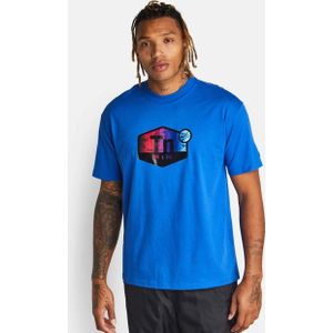 Nike Tuned Heren T-shirts - Blauw  - Katoen Jersey - Foot Locker