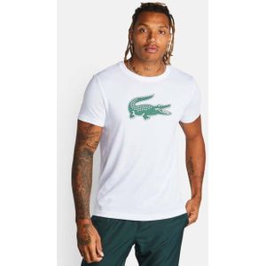 Lacoste Big Croc Logo Heren T-shirts - Wit  - Foot Locker