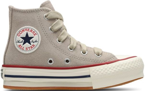 Converse Ctas Move Platform High Peuterschoenen - Beige - Maat 32 - Leer, Textil