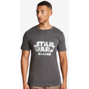 MERCHCODE Star Wars Heren T-shirts - Grijs  - Katoen Jersey - Foot Locker