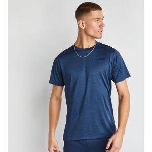 New Balance Tenacity Heren T-shirts - Navy  - Poly Jersey - Foot Locker