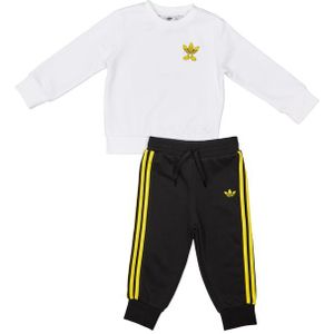 Adidas - Smiley - Unisex Trainingspak - Wit - 70% Katoen, 30% Polyester