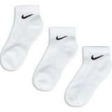 Nike 3 Pack Quarter Small Unisex Sokken - Wit  - Foot Locker