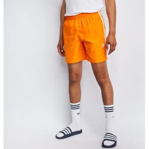 Adidas Adicolor 3 Stripe Swimshort Heren Badmode - Oranje  - Foot Locker